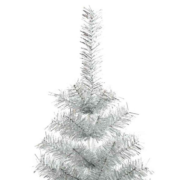 vidaXL Christmas Tree with 300 LEDs with Stand Silver 70.9" PET