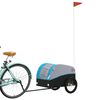 vidaXL Bike Trailer Black and Blue 66.1 lb Iron