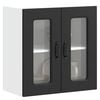 vidaXL Kitchen Wall Cabinet Black Engineered wood, Glass Medium