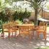 vidaXL Garden Chair Set of 6 Natural Acacia Solid Acacia wood Standard