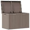 vidaXL Storage Box Brown 100% Polypropylene Large UV-resistant materials