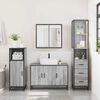 vidaXL Bathroom Furniture Set Grey Sonoma Engineered Wood, Metal Medium