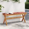 vidaXL Garden Bench Red and brown Solid acacia wood and olefin fiber