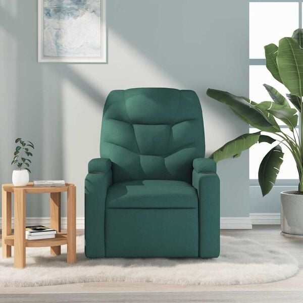 vidaXL Massage Recliner Chair Dark Green