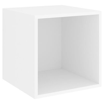 vidaXL Wall Cabinets 2 pcs White 14.6"x14.6"x14.6" Chipboard