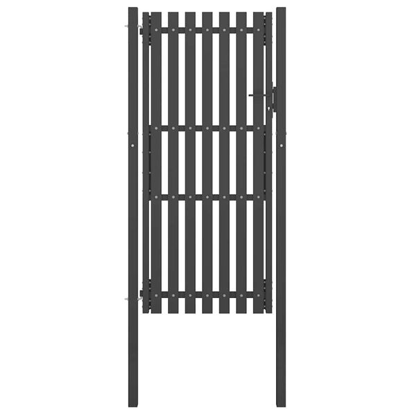 vidaXL Garden Fence Gate Steel 39.4x78.7" Anthracite