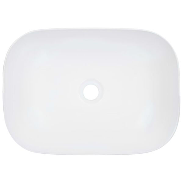 vidaXL Wash Basin 17.9x12.6x5.1" Ceramic White
