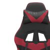 vidaXL Gaming Chair with Footrest Black and Wine Red Faux Leather