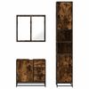 vidaXL Bathroom Furniture Set Smoked Oak Engineered wood, metal, glass
