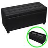 vidaXL Storage Ottoman Black Artificial Leather Medium Storage Ottoman