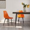 vidaXL Dining Chair Set of 2 Orange Polypropylene Standard Ergonomic