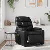 vidaXL Electric Massage Recliner Chair Black Faux Leather