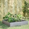 vidaXL Garden Raised Bed Galvanized Galvanized Steel 39.4 x 39.4 x 13.2 in