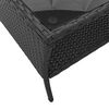 vidaXL Patio Sofa 2-Seater with Cushions&Table Black Poly Rattan