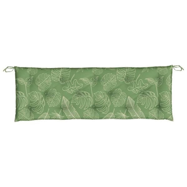 vidaXL Garden Bench Cushion Leaf pattern Oxford fabric (100% polyester)