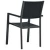 vidaXL Garden Chair Set of 2 Black Plastic and steel Standard