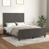 vidaXL Bed Frame without Mattress Dark Gray 53.9"x74.8" Full Velvet