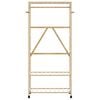 vidaXL Clothes Rack Bamboo Bamboo with varnished finish Medium