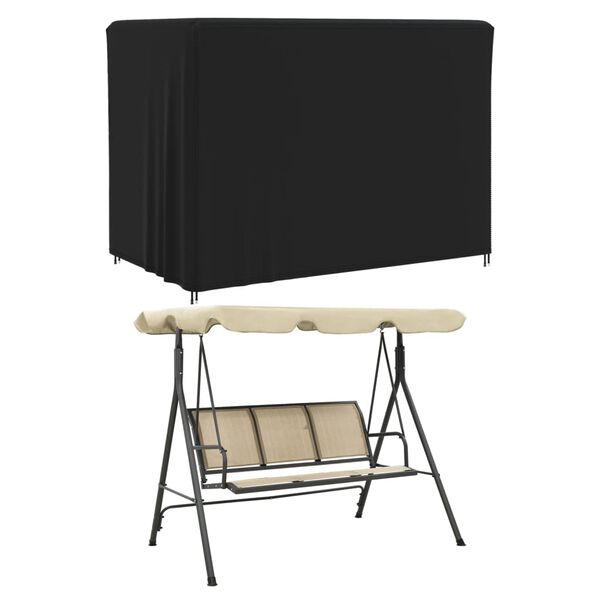 vidaXL Garden Swing Cover Set of 2 Black