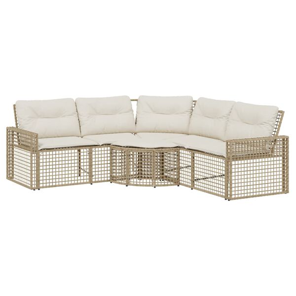 vidaXL Patio Sofa Beige, Cream White