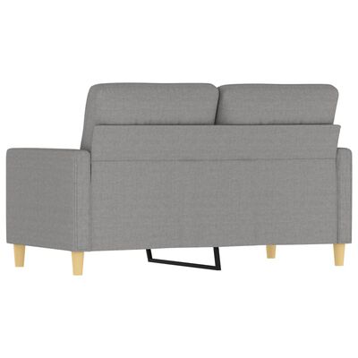 vidaXL 2-Seater Sofa Light Gray 47.2" Fabric