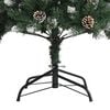 vidaXL Christmas Tree Green and white PVC and steel 6 ft