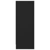 vidaXL Shoe Cabinet Black Engineered Wood 12.4 x 13.8 x 35.4 in