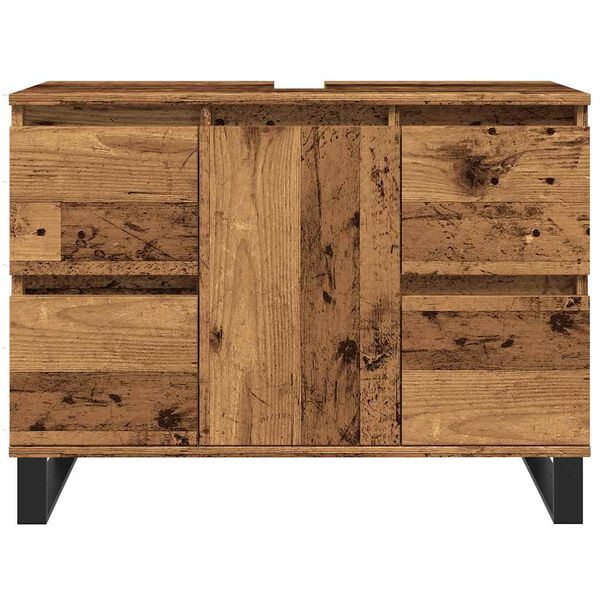 vidaXL Bathroom Sink Cabinet Old wood Engineered wood, iron Medium