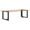 vidaXL Dining Table Leg Black Powder-coated steel Medium Levelers
