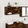 vidaXL Bathroom Wall Cabinet Smoked Oak Engineered Wood Medium