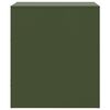 vidaXL Bedside Cabinet Set of 2 Olive Green Cold-rolled steel Medium