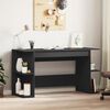 vidaXL Desk Black Engineered Wood Large Desk Rectangular Modern