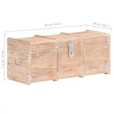 vidaXL Storage Chest 35.4"x15.7"x15.7" Solid Acacia Wood