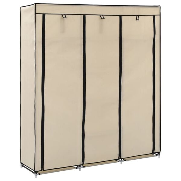 vidaXL Wardrobe Cream Non-woven fabric Collapsible Wardrobe