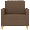 vidaXL Sofa Chair Brown Polyester, Metal, Textilene 23.6 in Seat Width