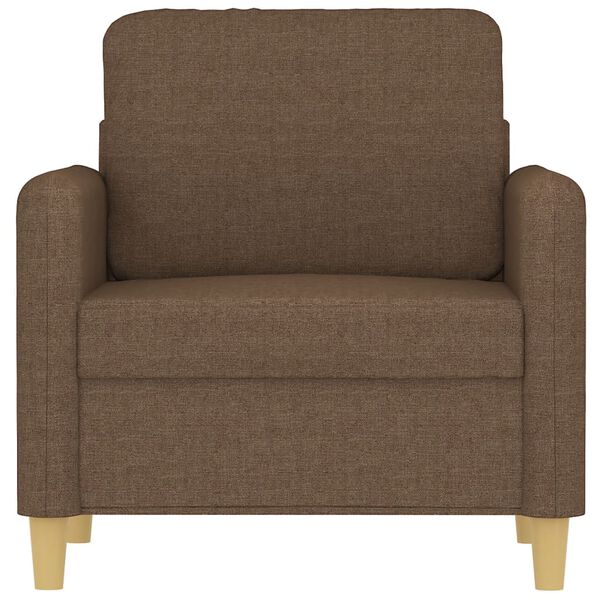 vidaXL Sofa Chair Brown Polyester, Metal, Textilene 23.6 in Seat Width