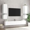 vidaXL TV Wall Cabinet White Engineered wood Medium TV Wall Cabinet