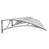 vidaXL Door Canopy Grey, Transparent Polycarbonate, ABS, Aluminum