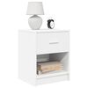 vidaXL Bedside Cabinet White Engineered wood Medium Bedside Cabinet