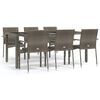 vidaXL Garden Dining Set Grey