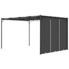 vidaXL Garden Gazebo with Side Curtain 157.5"x118.1"x88.6" Anthracite