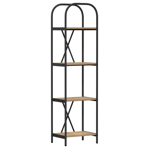 vidaXL Bookshelf Artisan Oak 15.75 x 11.81 x 57.48 in Engineered wood