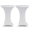 vidaXL Table Cover Set of 2 White Polyester 90%, Elastane 10%