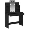 vidaXL Dressing Table Black oak 37.8" x 15.7" x 55.9" Engineered wood