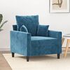 vidaXL Sofa Chair Blue Velvet, metal, foam Single Modern Sofa Chair