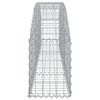 vidaXL Gabion Basket Silver Galvanized iron 78.7 x 11.8 x 15.7/23.6 in