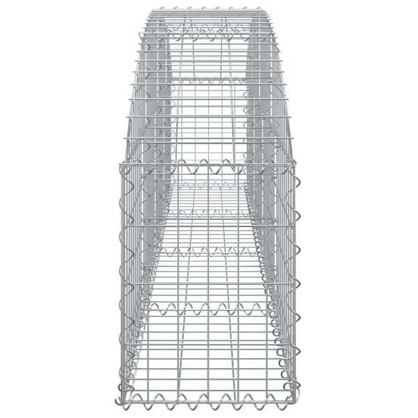 vidaXL Gabion Basket Silver Galvanized iron 78.7 x 11.8 x 15.7/23.6 in