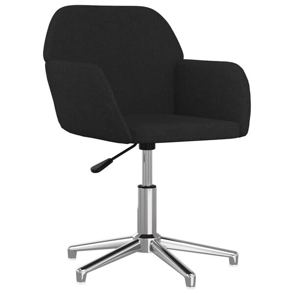 vidaXL Office Chair Black Polyester, Metal, Plywood Medium