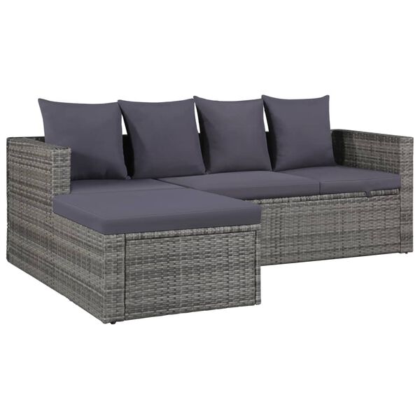 vidaXL Garden Lounge Set Dark Grey