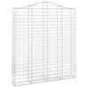 vidaXL Arched Gabion Baskets 7 pcs 78.7x11.8x220/240" Galvanised Iron